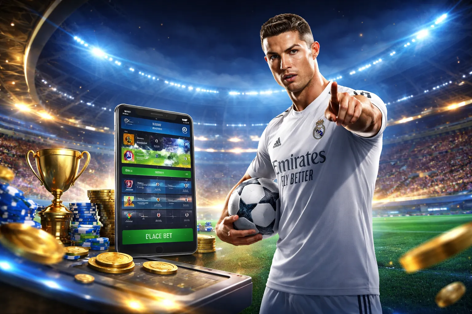 Hình ảnh tổng quan về sảnh game Nổ Hũ SBET với ánh sáng vàng cam rực rỡ